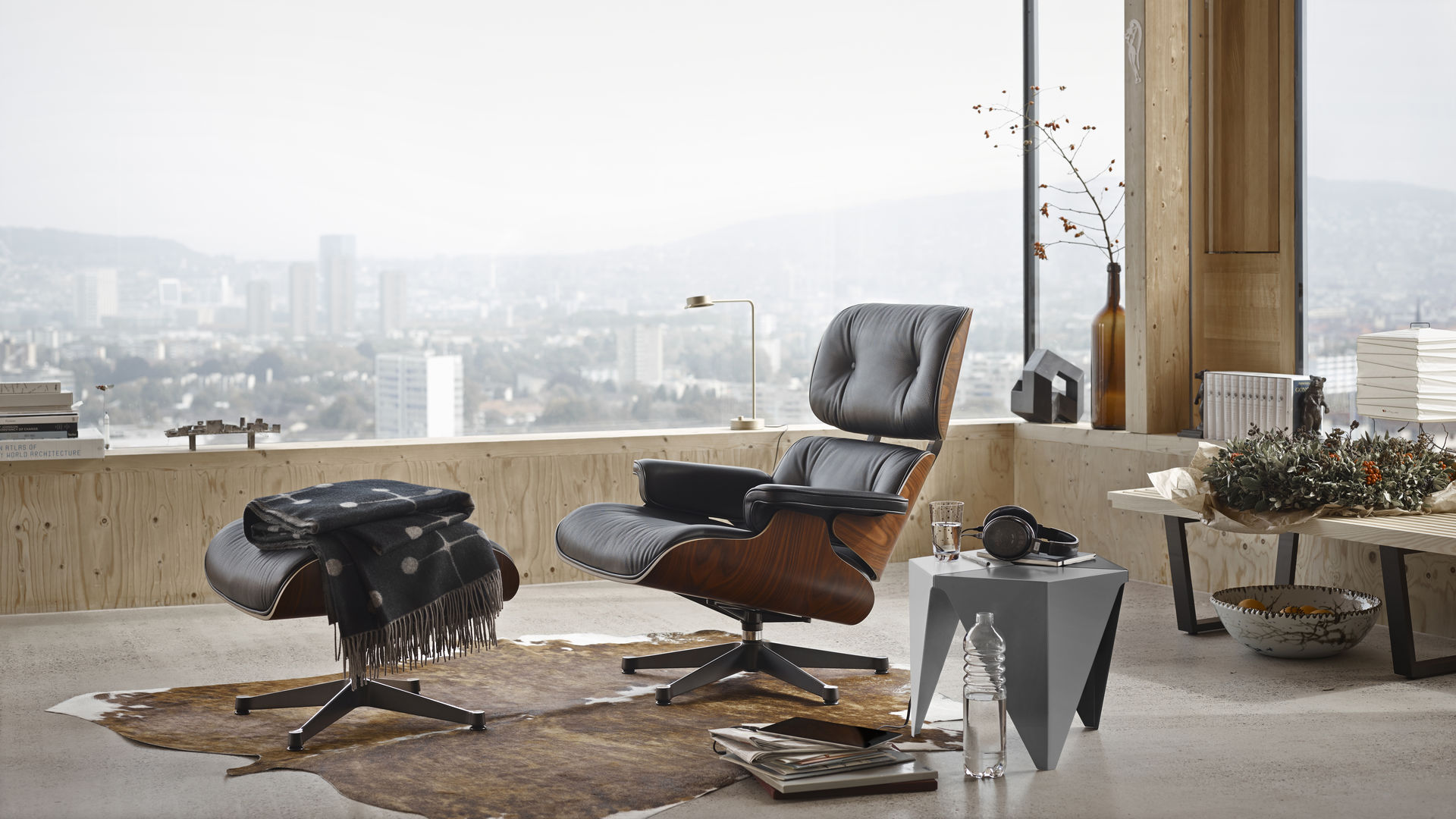Eames Wool Blanket Zwart